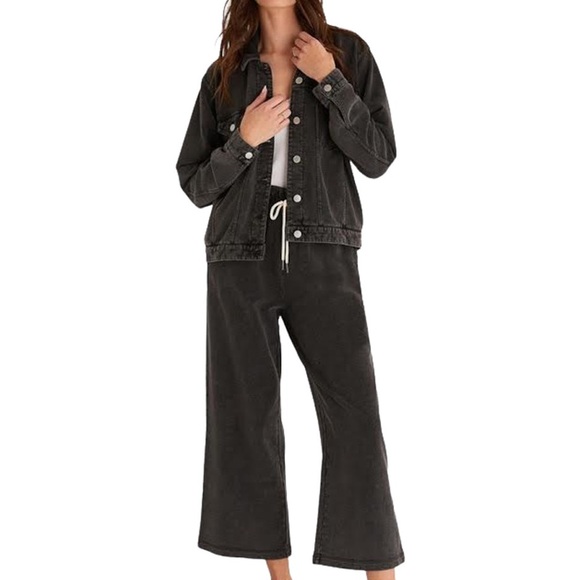 #80 Gray/Black Wash Button Up Jacket Size Medium - Picture 4 of 10